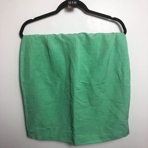 Louis Feraud Green Silk Midi Skirt